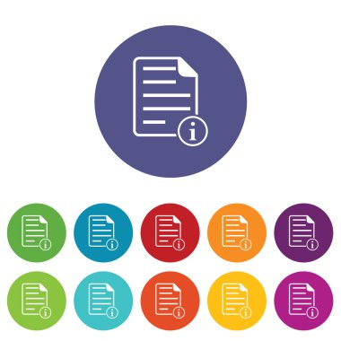 Bilgi belge simge seti