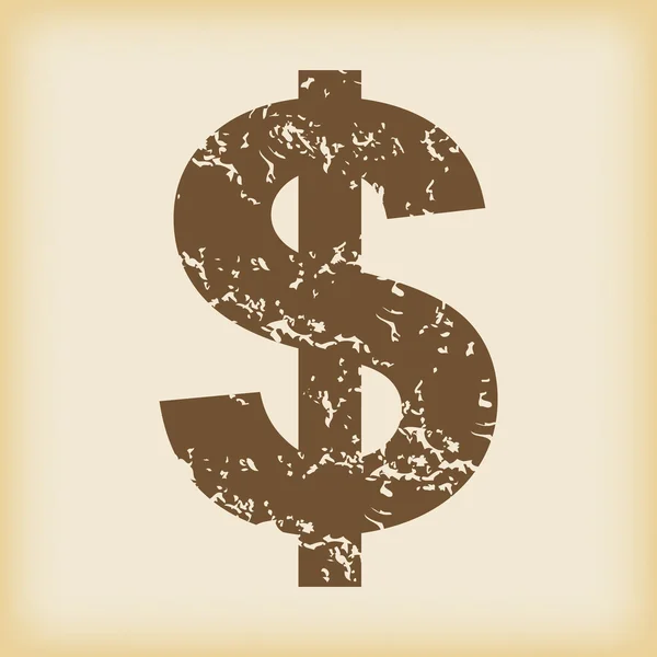 Grungy dollar pictogram — Stockvector