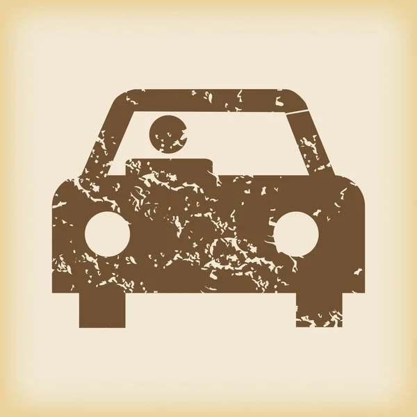 Grungy icono del coche — Vector de stock