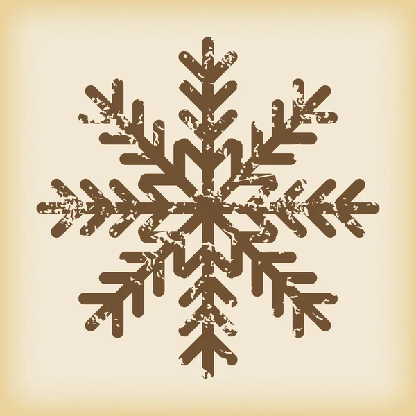 Grungy snowflake icon — Stock Vector