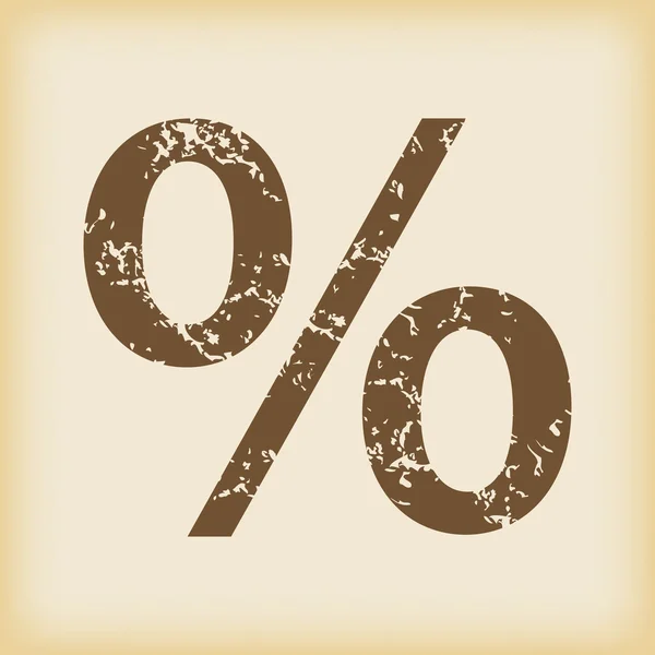 Grungy percentage pictogram — Stockvector