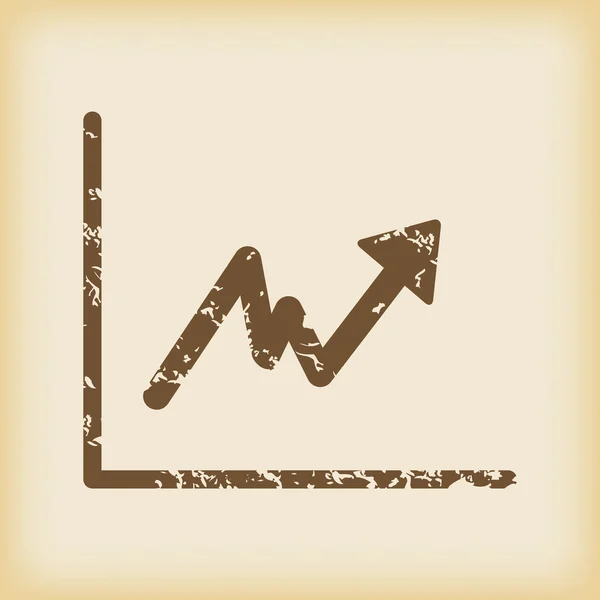 Grungy icono gráfico ascendente — Vector de stock