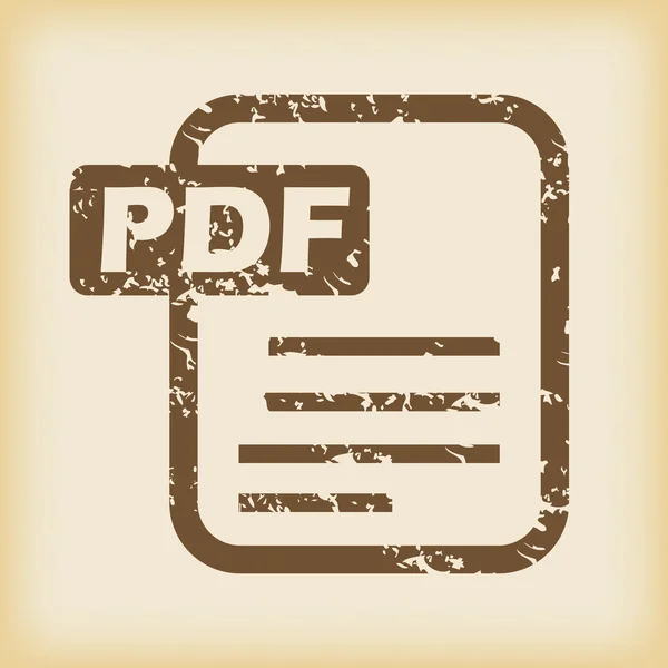 Grungy PDF-bestandspictogram — Stockvector