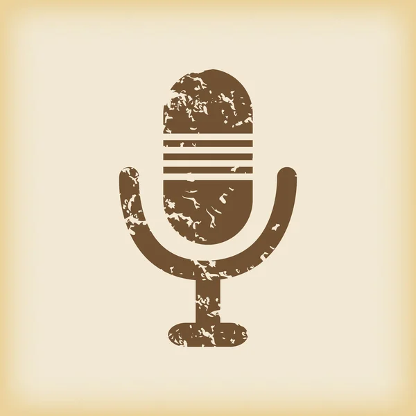 Grungy microphone icon — Stock Vector