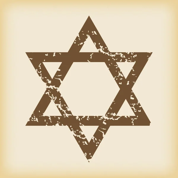 Icône Grungy Star of David — Image vectorielle