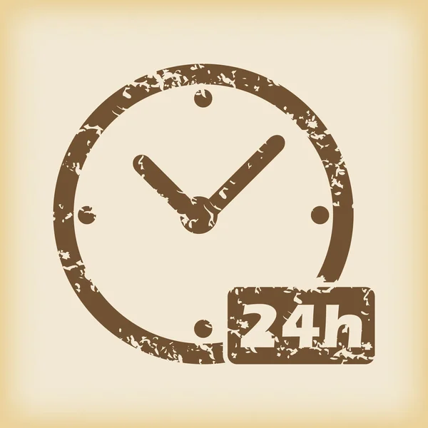 Grungy 24h icono de trabajo — Vector de stock