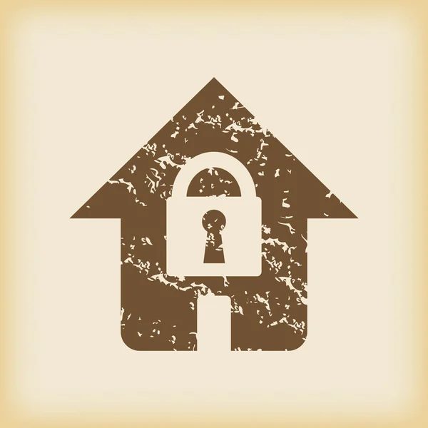 Výstřední zamčeném domě ikona — Stockový vektor