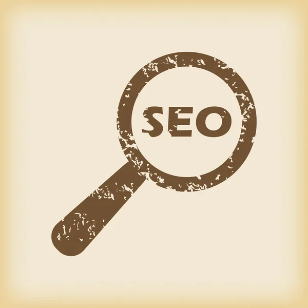 Grungy SEO search icon — Stock Vector