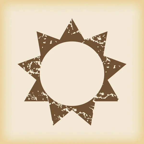 Grungy solen ikonen — Stock vektor