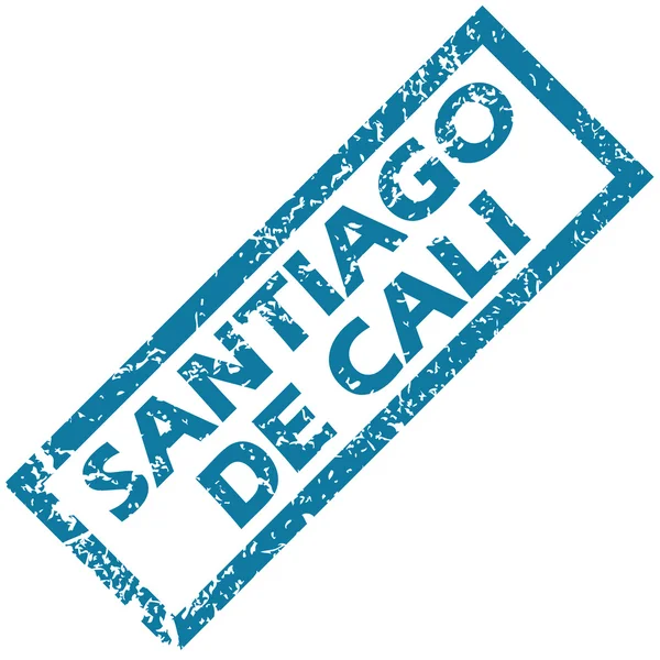 Sello de goma Santiago de Cali — Archivo Imágenes Vectoriales