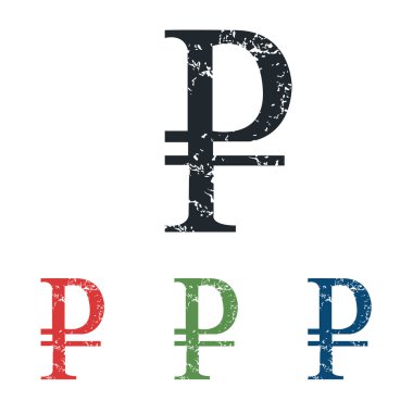 Rublesi grunge Icon set