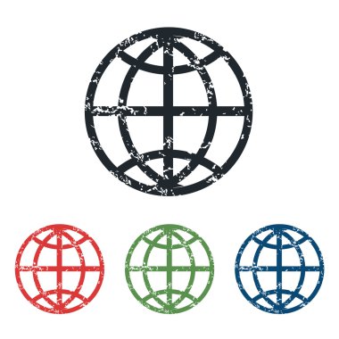 Küre grunge Icon set