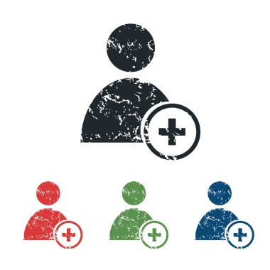 Kullanıcı grunge Icon set Ekle