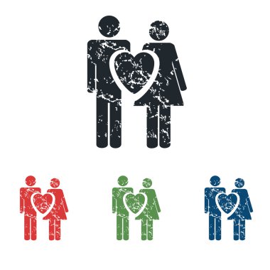 Çift grunge Icon set