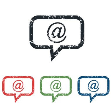 Posta iletisi grunge Icon set