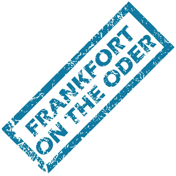 Frankfort en sello de goma Oder — Archivo Imágenes Vectoriales