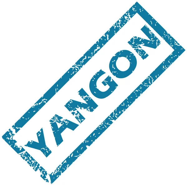 Carimbo de borracha yangon — Vetor de Stock