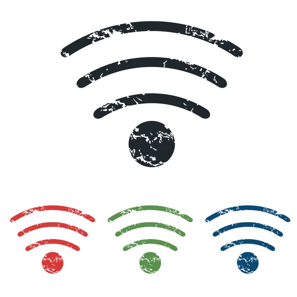 Ensemble d'icônes grunge Wi-Fi — Image vectorielle