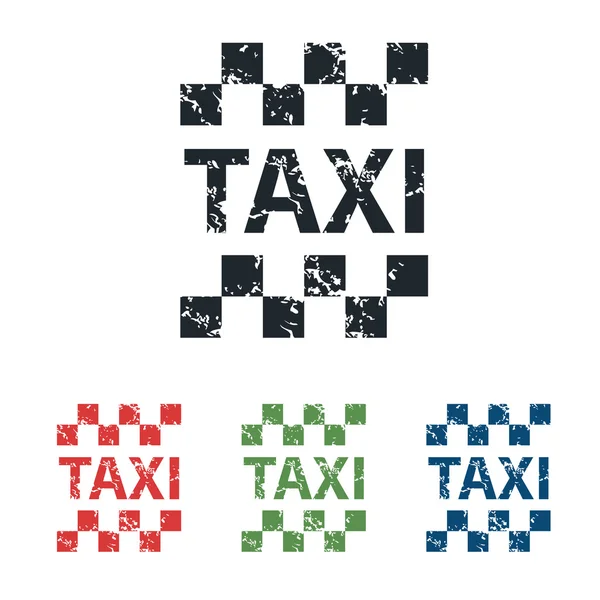 Taxi grunge icono conjunto — Vector de stock