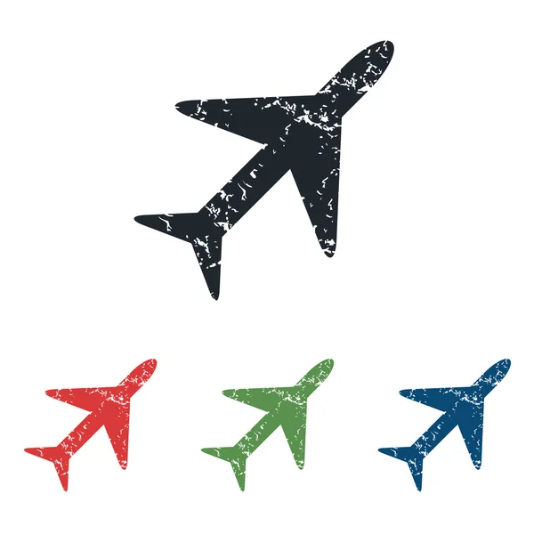 Plane grunge icon set — Stock Vector