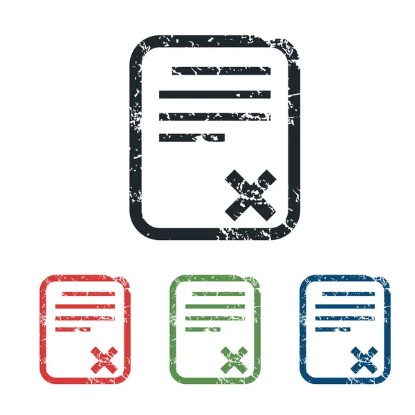 Declined document grunge icon set — Stock Vector