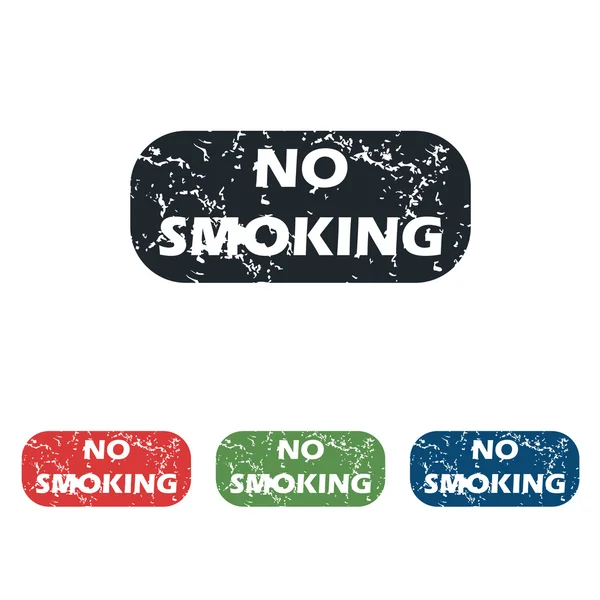 NO SMOKING grunge icon set — Stock Vector