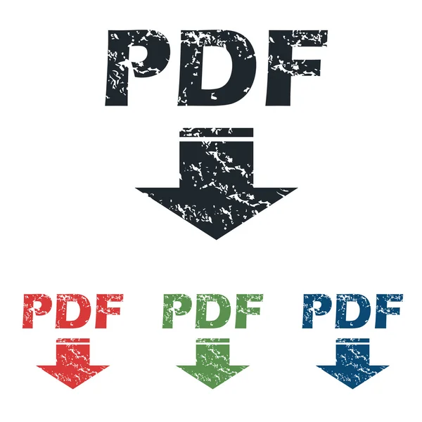 PDF ke stažení grunge sada ikon — Stockový vektor