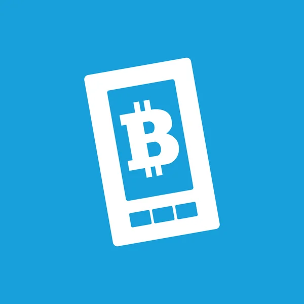 Bitcoin na obrazovce ikonu — Stockový vektor