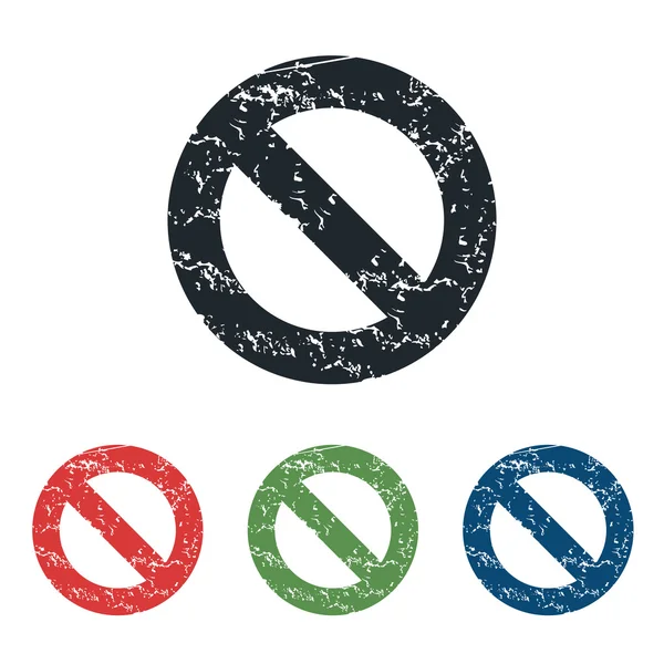 NO sign grunge icon set — Stock Vector