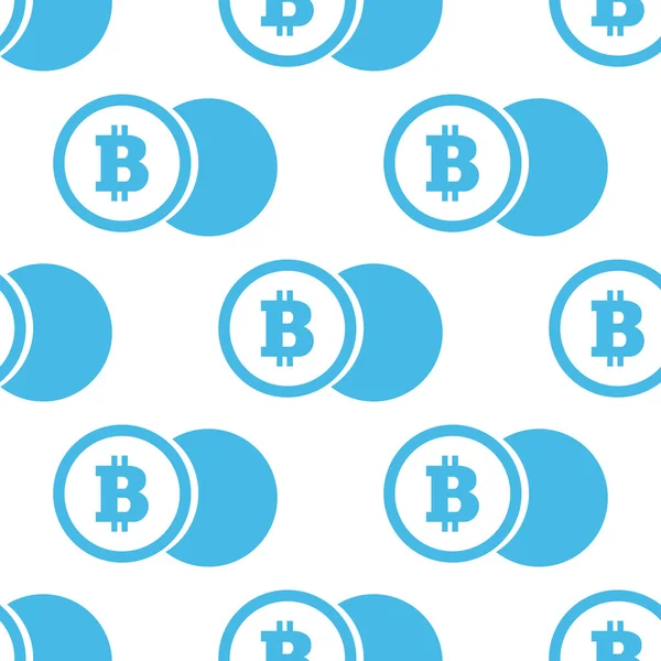 Platte bitcoin munt patroon — Stockvector