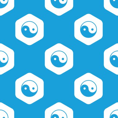 Ying yang altıgen desen