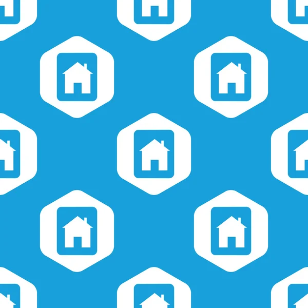 Huis teken zeshoek patroon — Stockvector