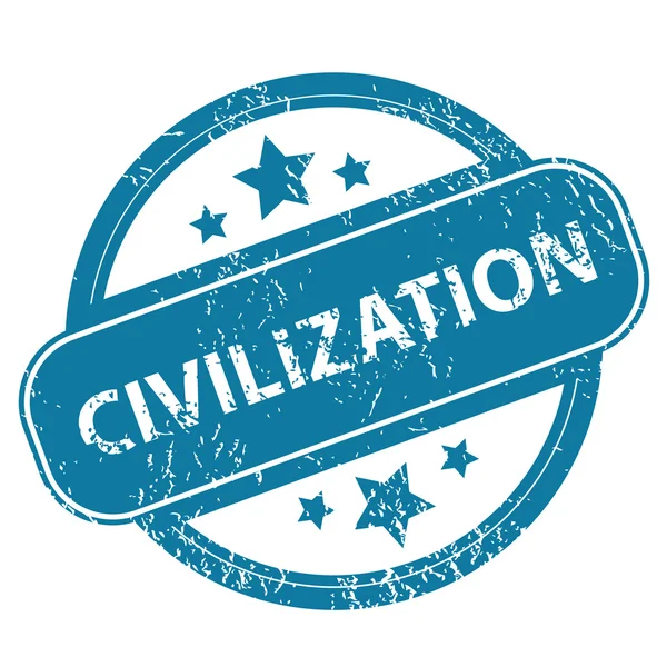 CIVILIZERING, rundstempel – stockvektor