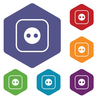 Soket altıgen Icon set