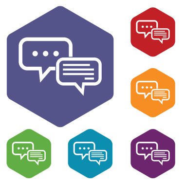 Yazarak altıgen Icon set