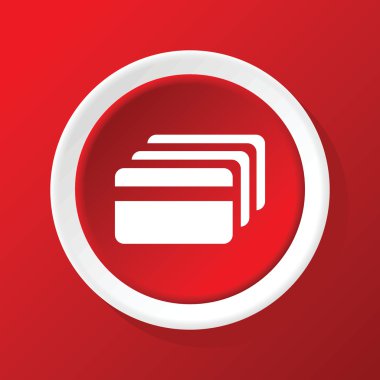 Kredi kartı simgesi üzerinde kırmızı