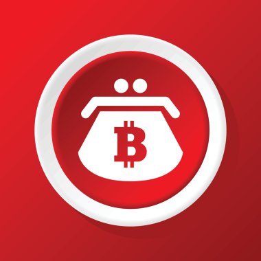 Bitcoin çanta simgesi üzerinde kırmızı