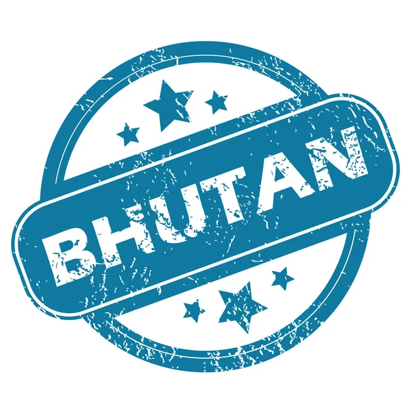Бутанская круглая марка — стоковый вектор