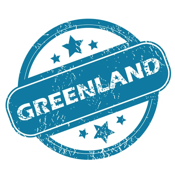 Круглая марка GREENLAND — стоковый вектор