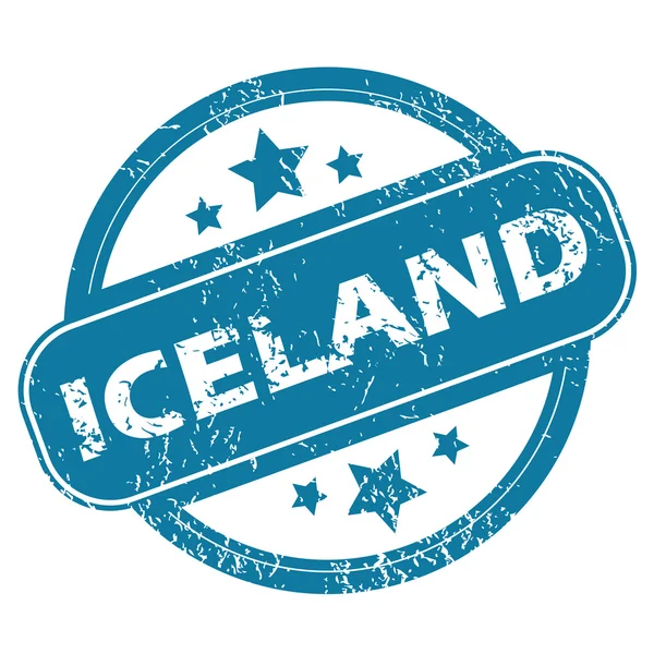 Круглая марка ICELAND — стоковый вектор