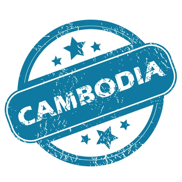 CAMBODGE timbre rond — Image vectorielle