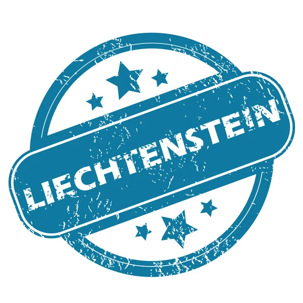 Liechtenstein runde Briefmarke — Stockvektor