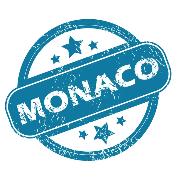 Monaco runde Briefmarke — Stockvektor