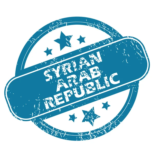 SYRIAN ARAB REPUBLIC round stamp — Stock Vector