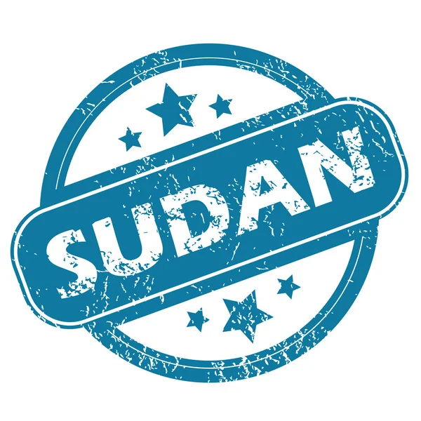 Sudan runde Briefmarke — Stockvektor