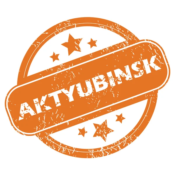 Aktyubinsk runde Briefmarke — Stockvektor