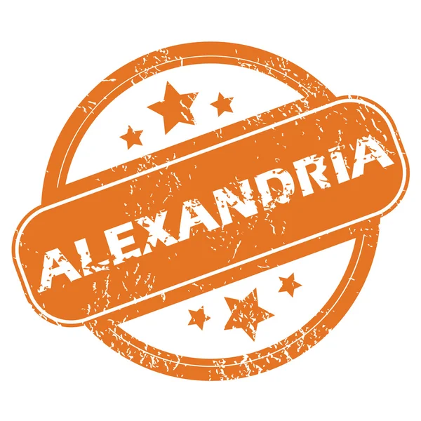 Alexandria runde Briefmarke — Stockvektor