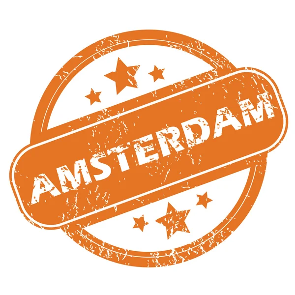 Amsterdam ronde stempel — Stockvector