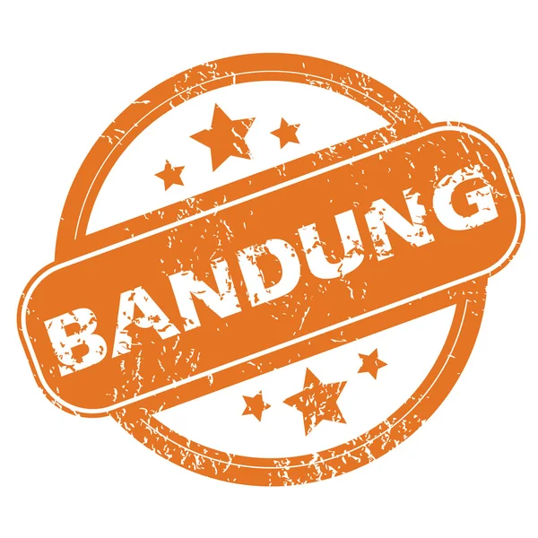 Francobollo rotondo Bandung — Vettoriale Stock
