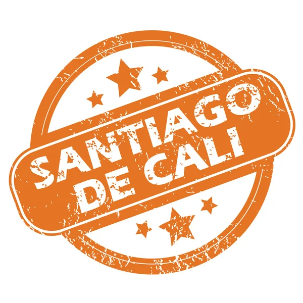 Круглая марка Сантьяго-де-Кали — стоковый вектор